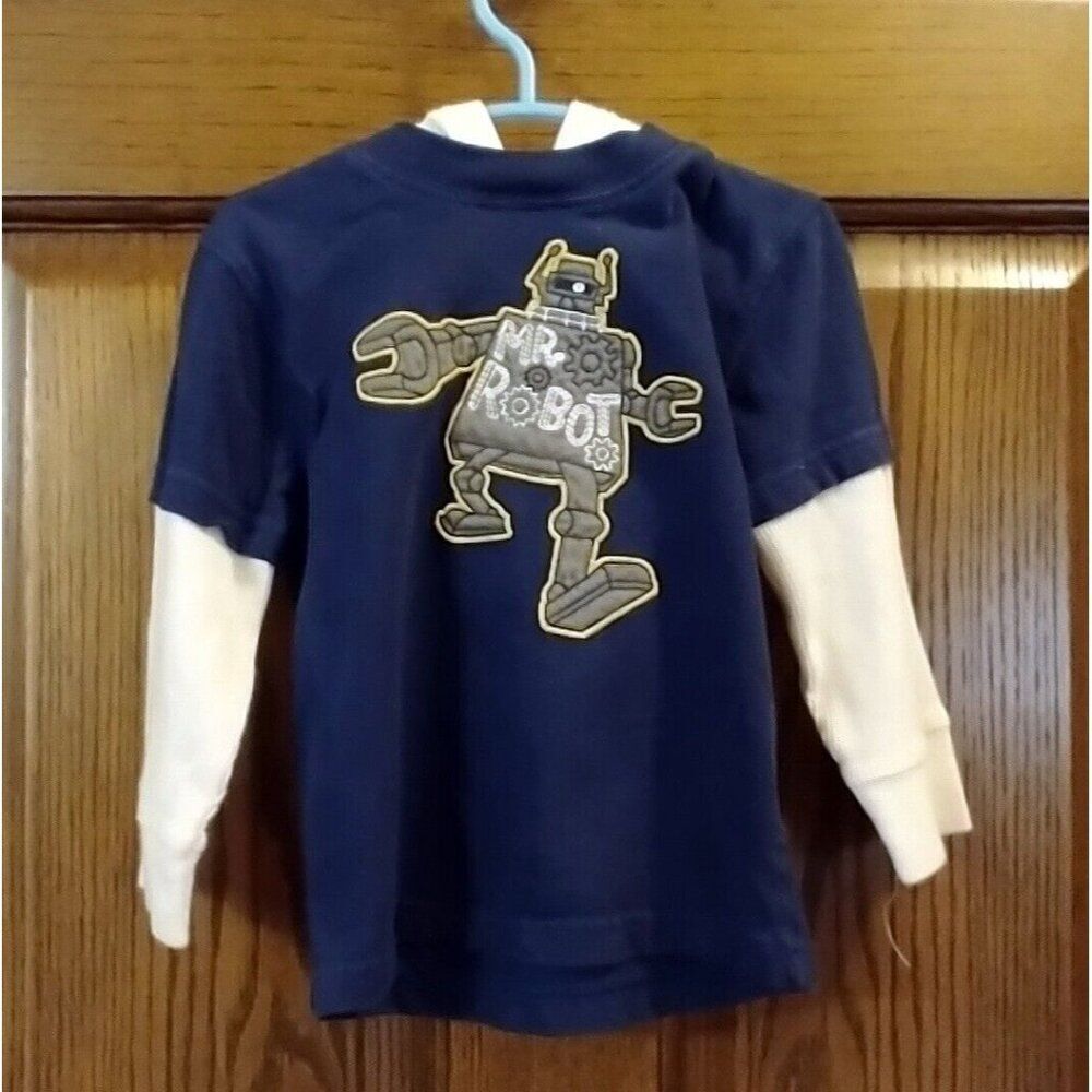 24m Garanimals Mr Robot Double Sleeve Toddler Hoodie